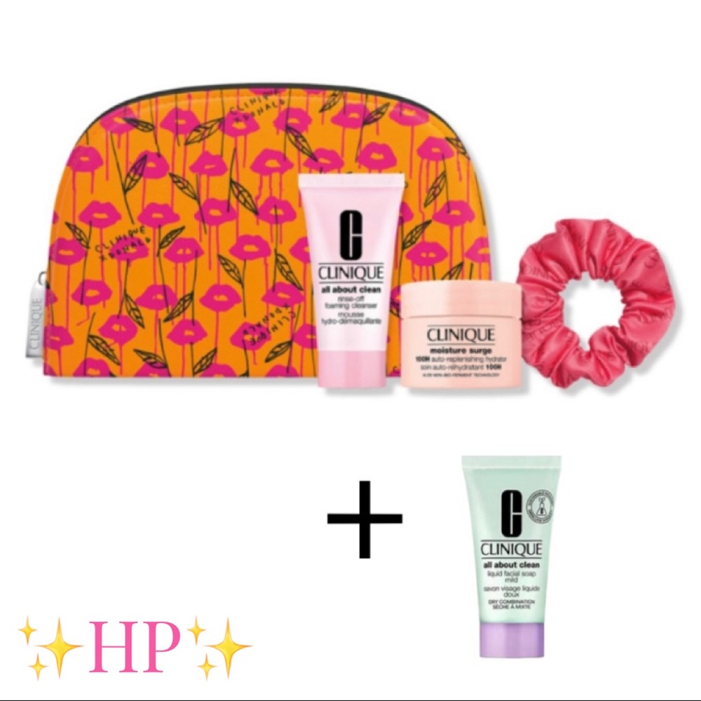 🆕 Clinique | 5 Piece Skincare Travel Bundle.